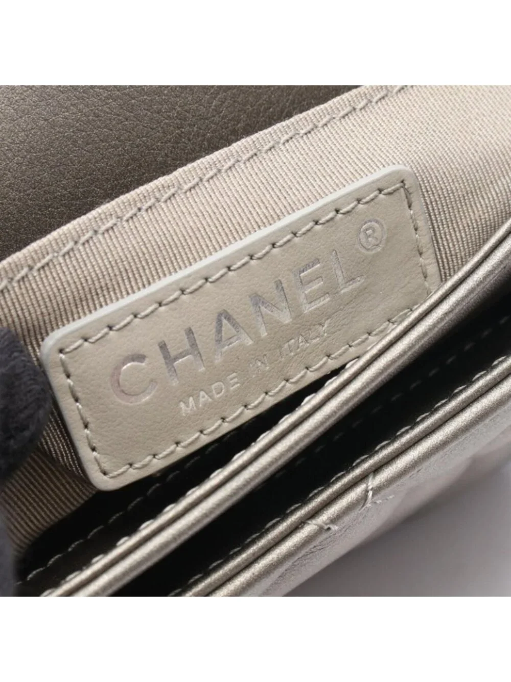 Chanel Shoulder Bag Quilted Round Flap Small Metallic Sill Bague Lambskin Chain